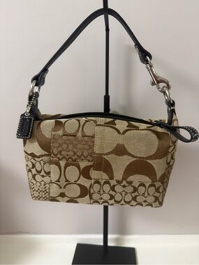 Coach Signature C Patchwork Brown and Tan Small! Excellent Condition!!